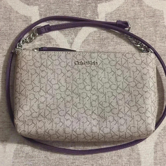 Calvin Klein Handbags - Calvin Klein Shoulder Crossbody Bag Tan CK logo